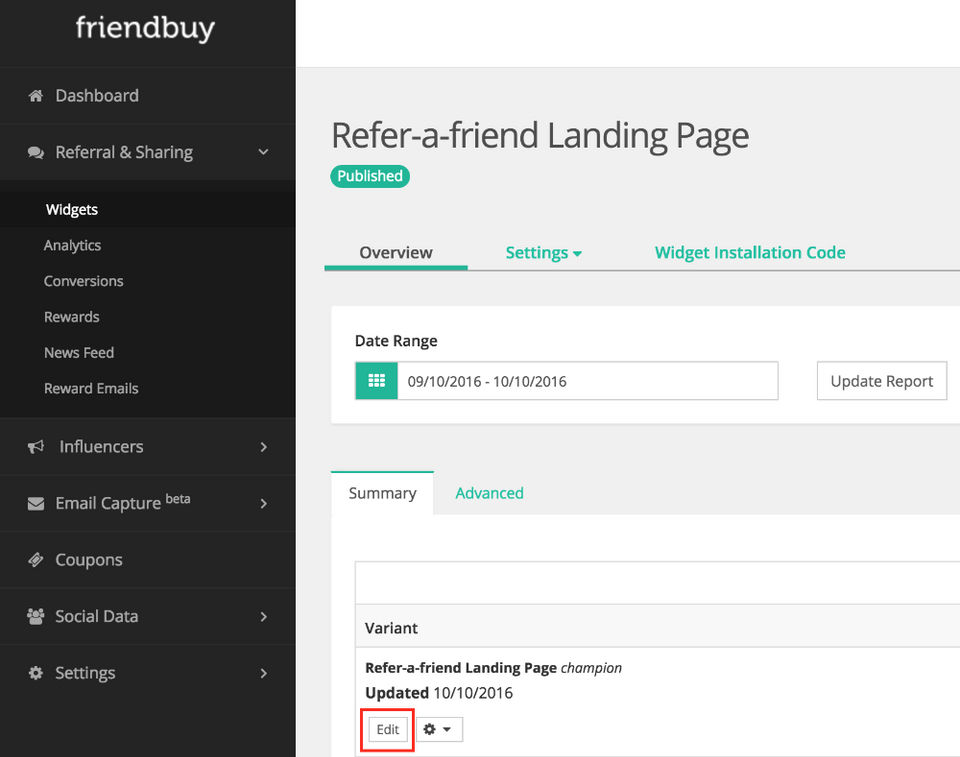 Friendbuy screenshot