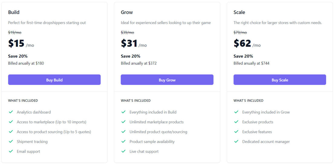 Fulfill pricing