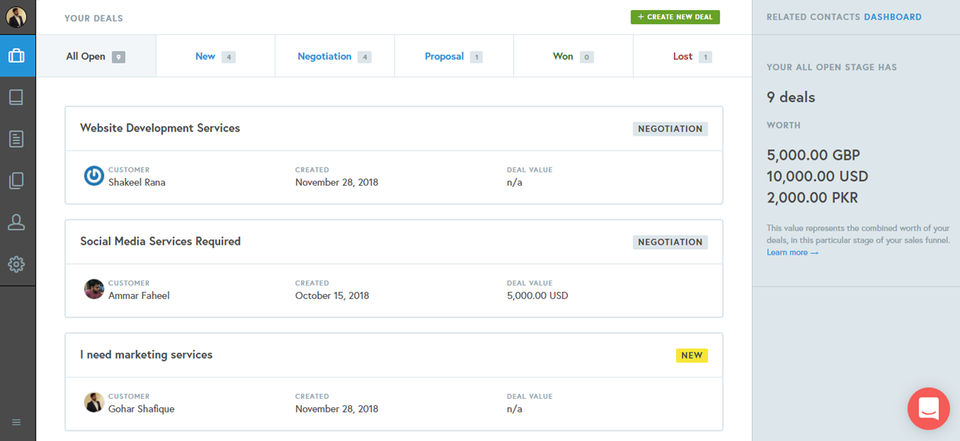 Funnel CRM screenshot 2