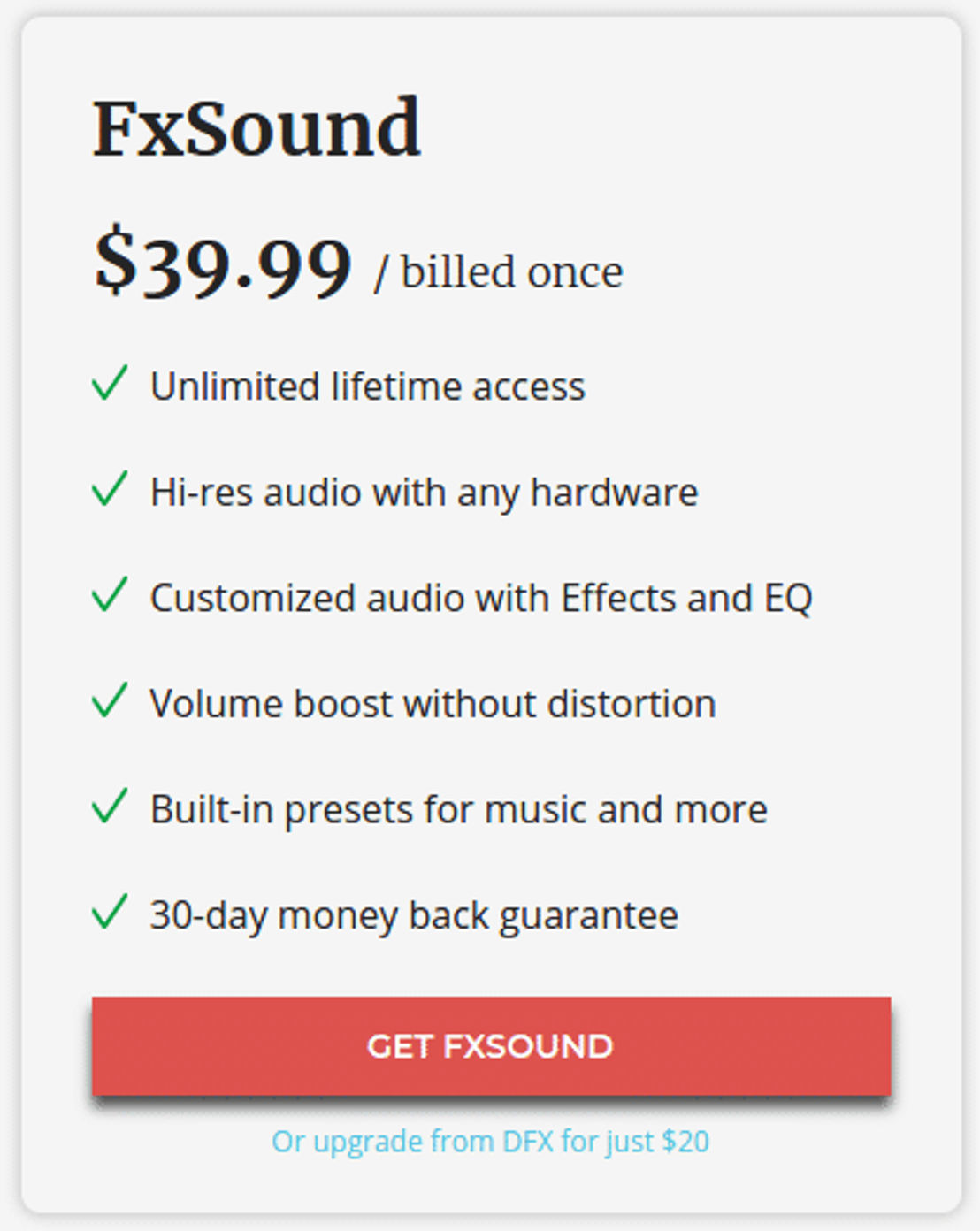 FxSound pricing 1