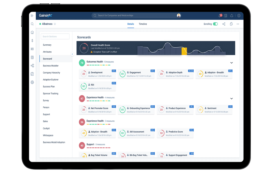 Gainsight CS screenshot 2