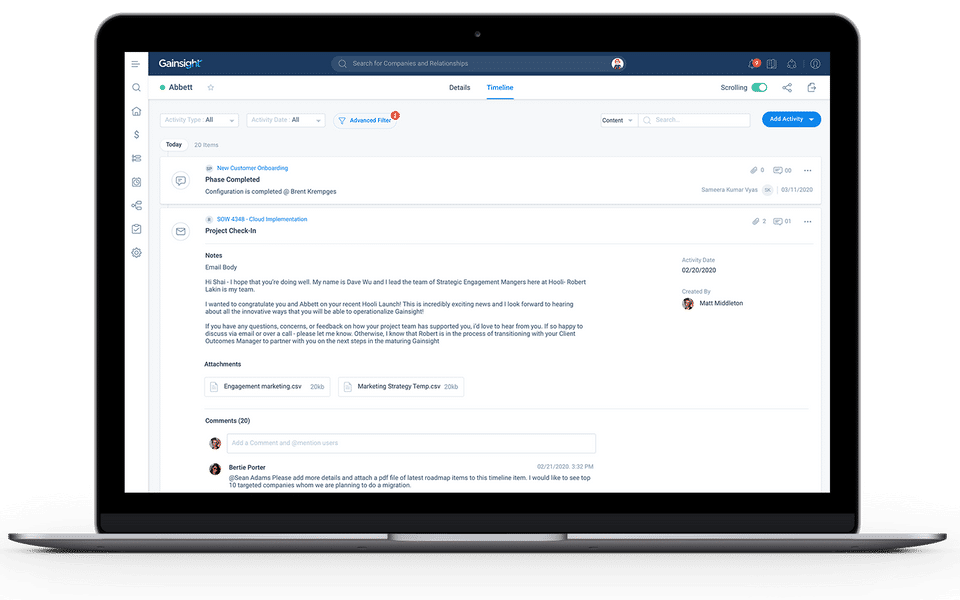 Gainsight CS screenshot 3