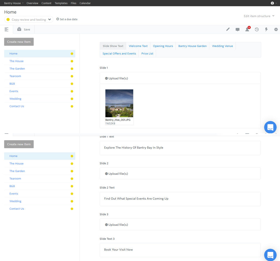GatherContent screenshot 1