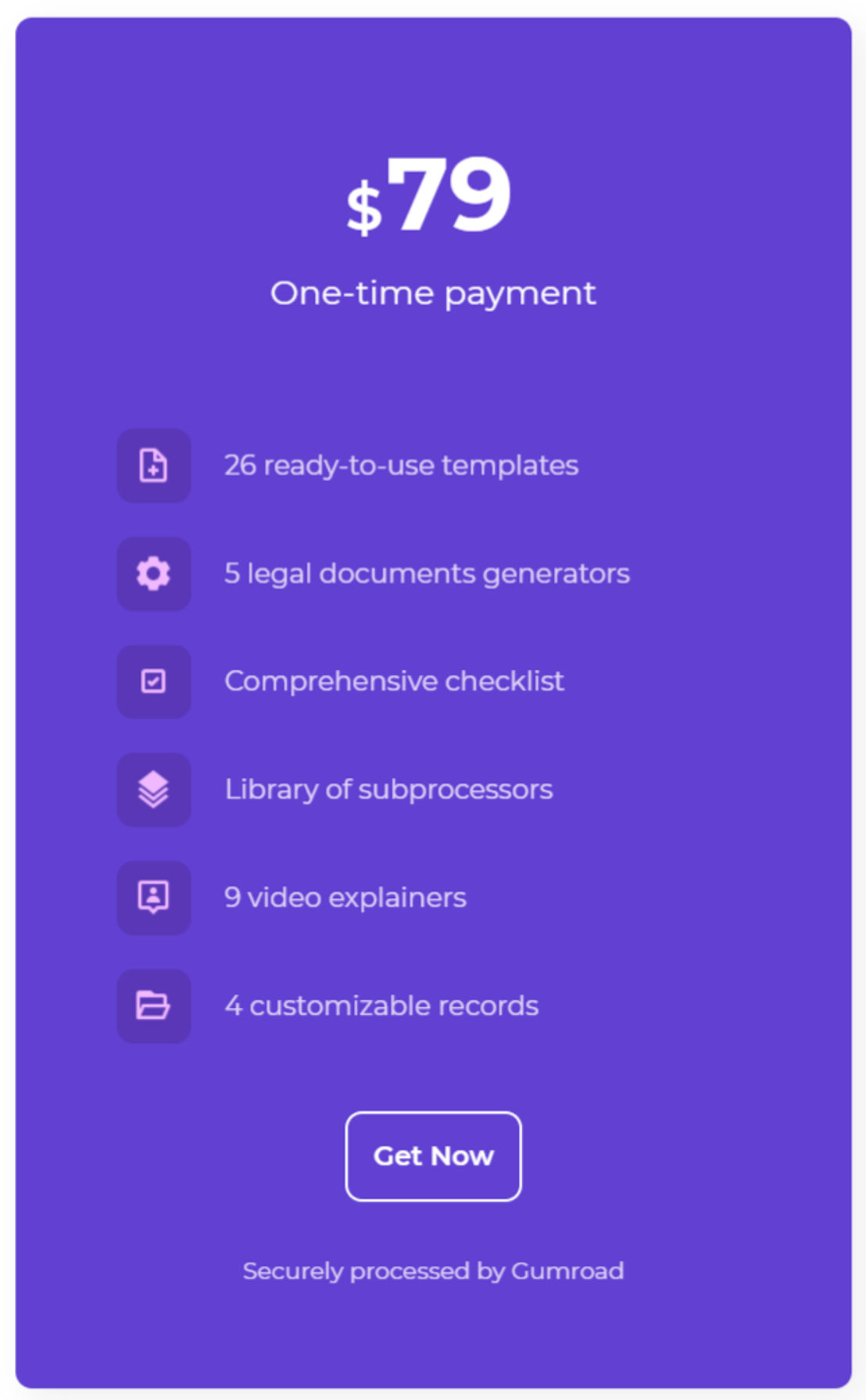 GDPR Unpack pricing 1