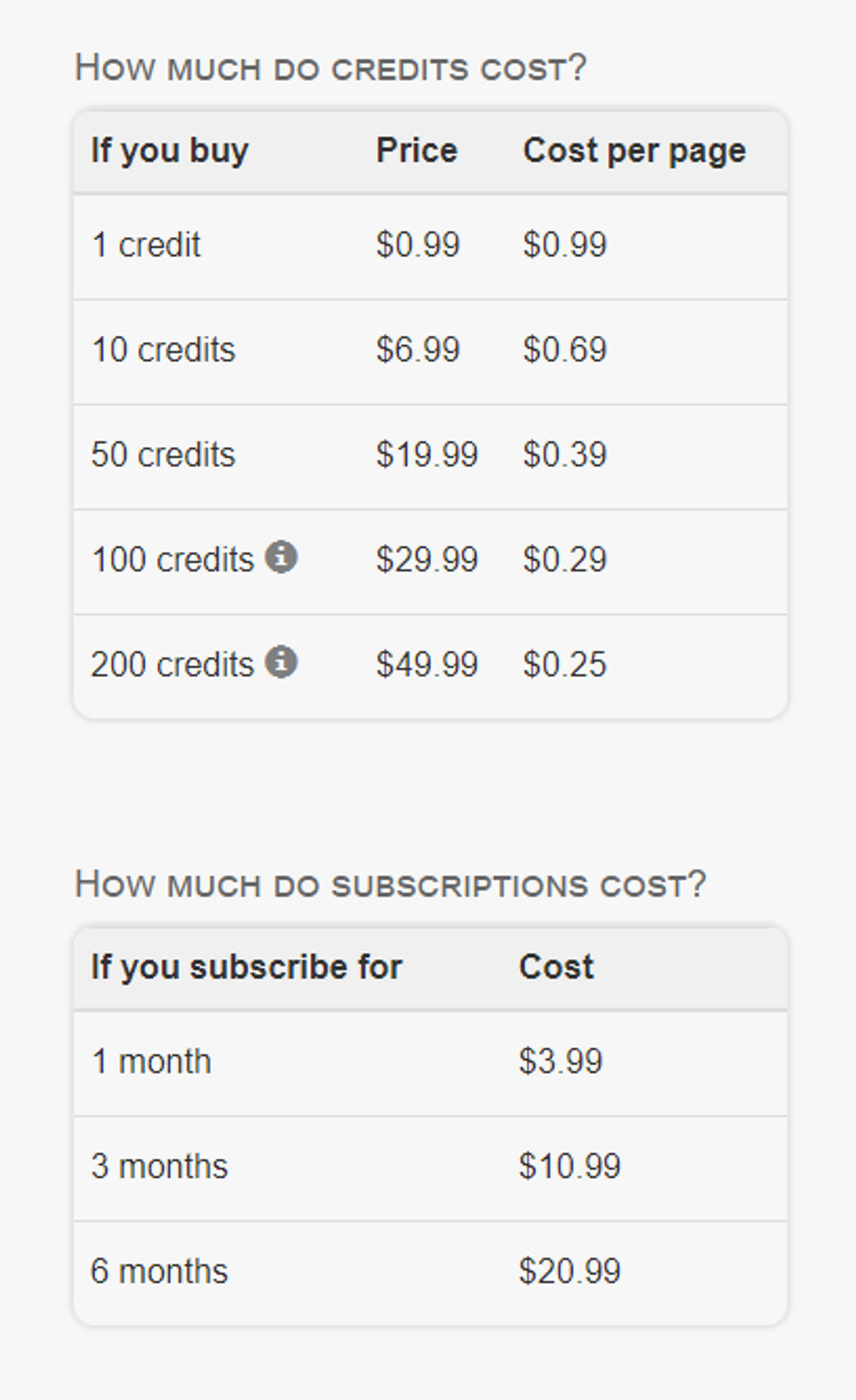Genius Fax pricing 1