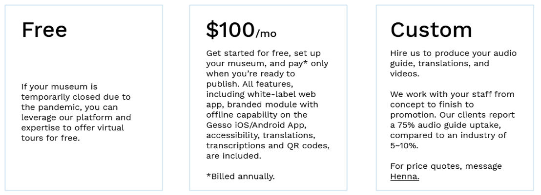 Gesso pricing 1