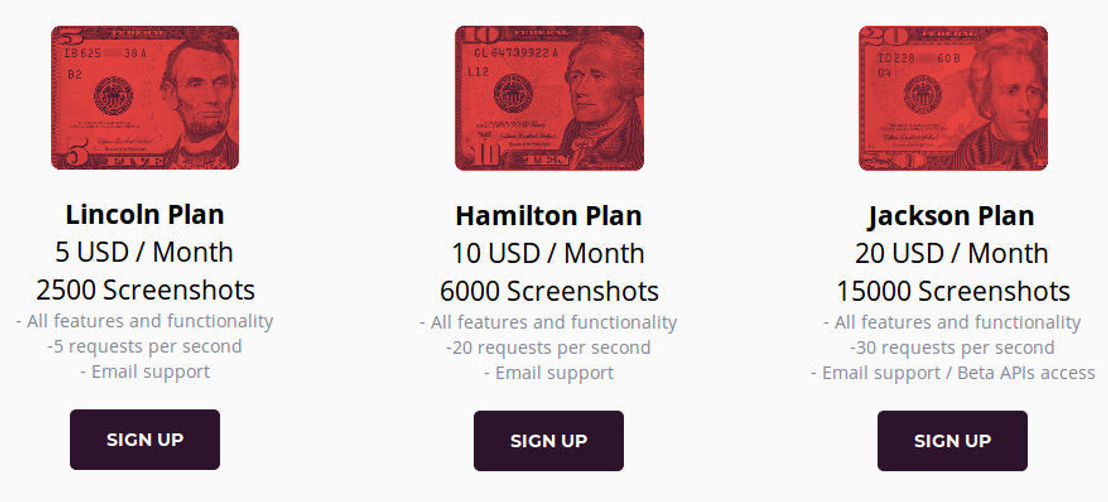 GetScreenshot pricing 1