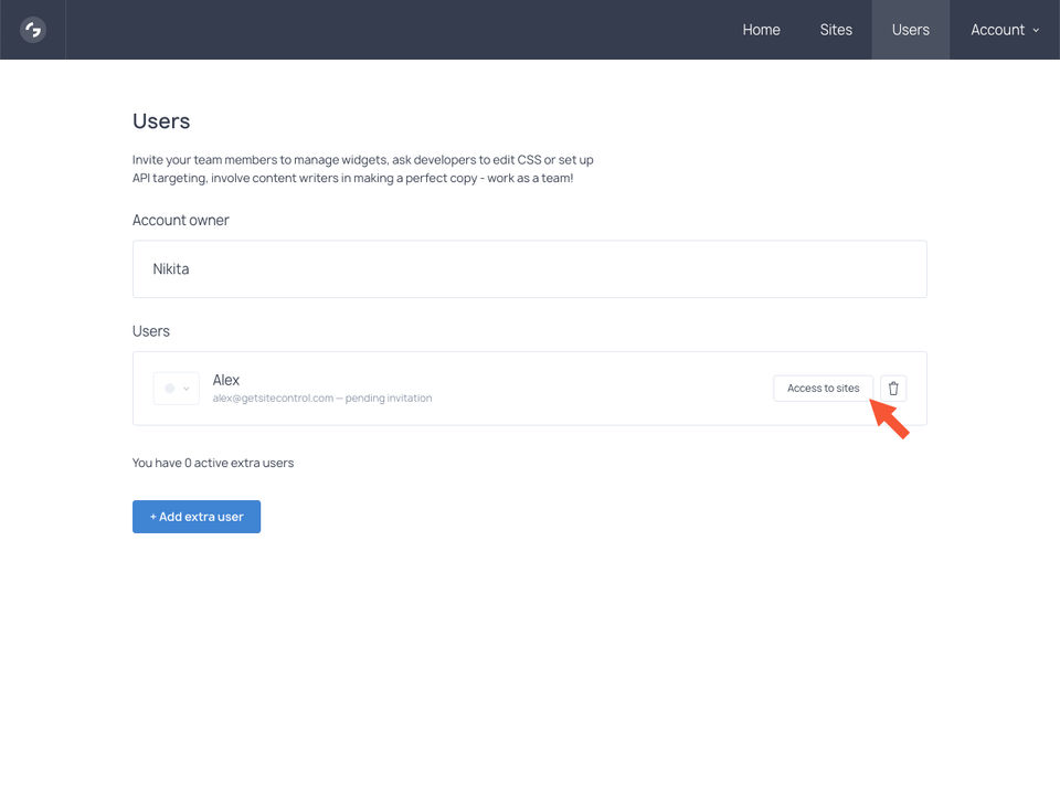 Getsitecontrol screenshot