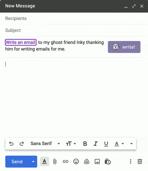 Ghostwrite screenshot 1