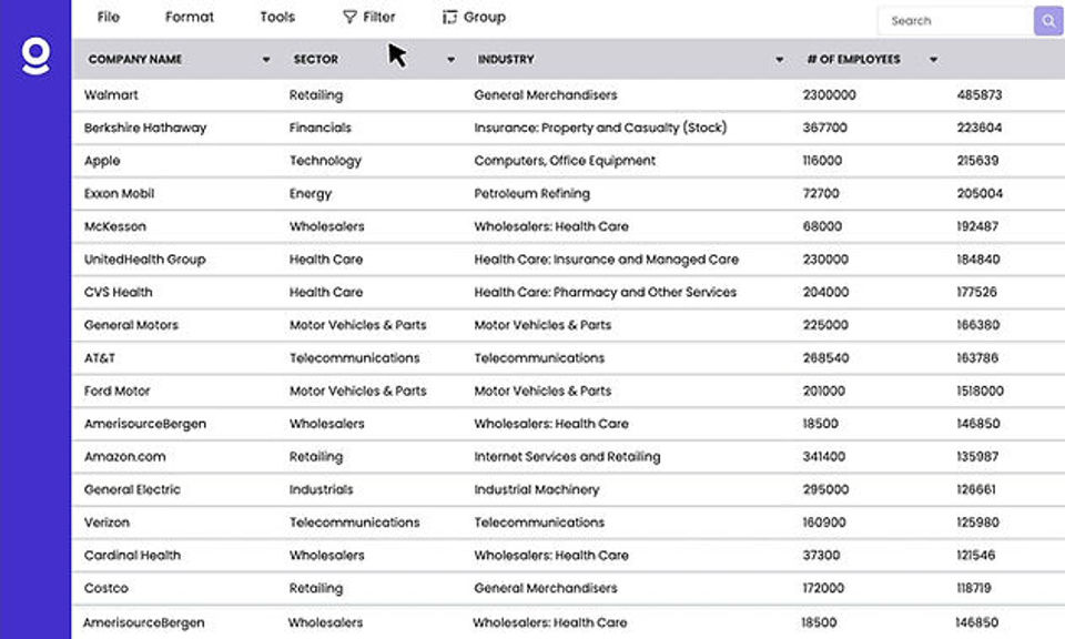 Gigasheet screenshot 2