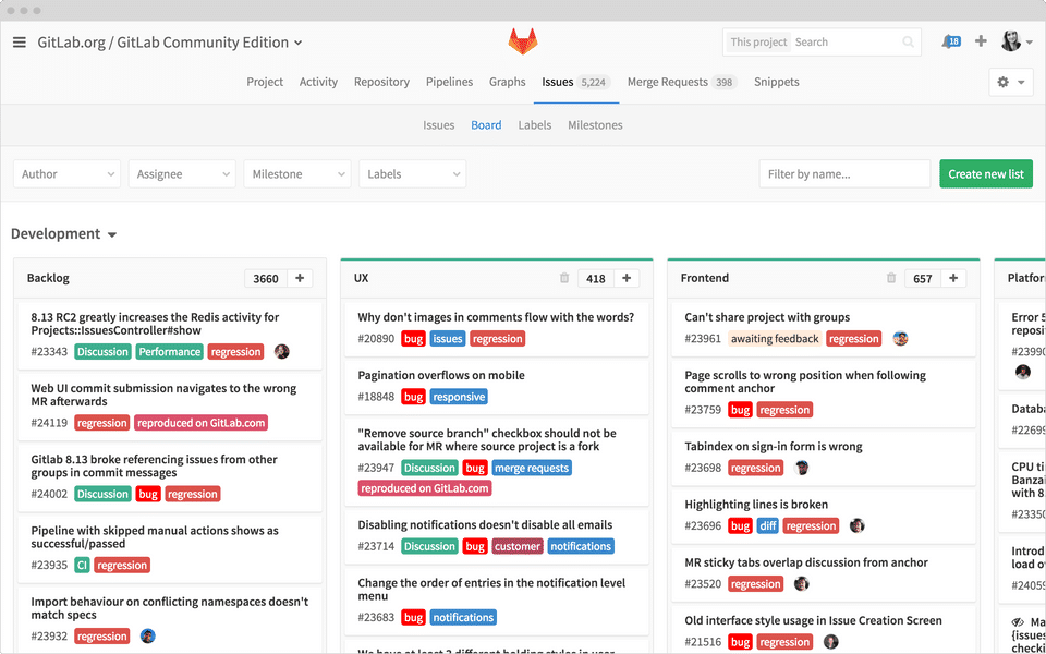 GitLab screenshot 1