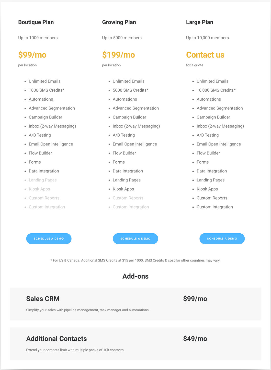 Gleantap pricing 1