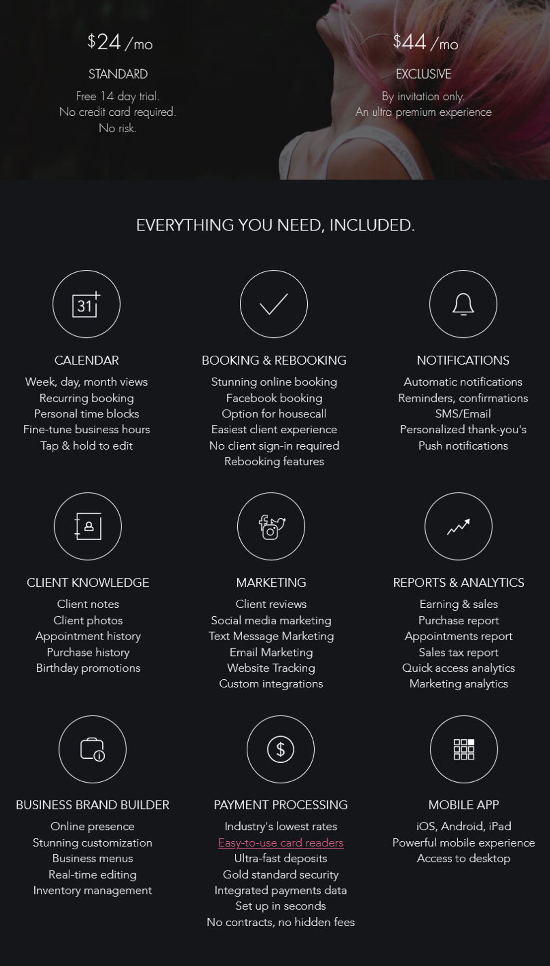 GlossGenius pricing 1