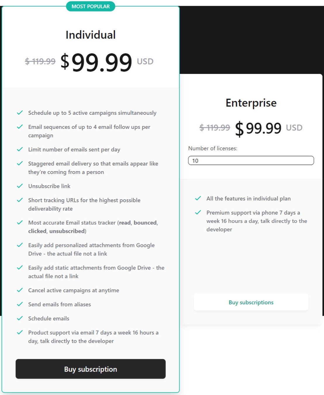 Go Mail Merge pricing 2