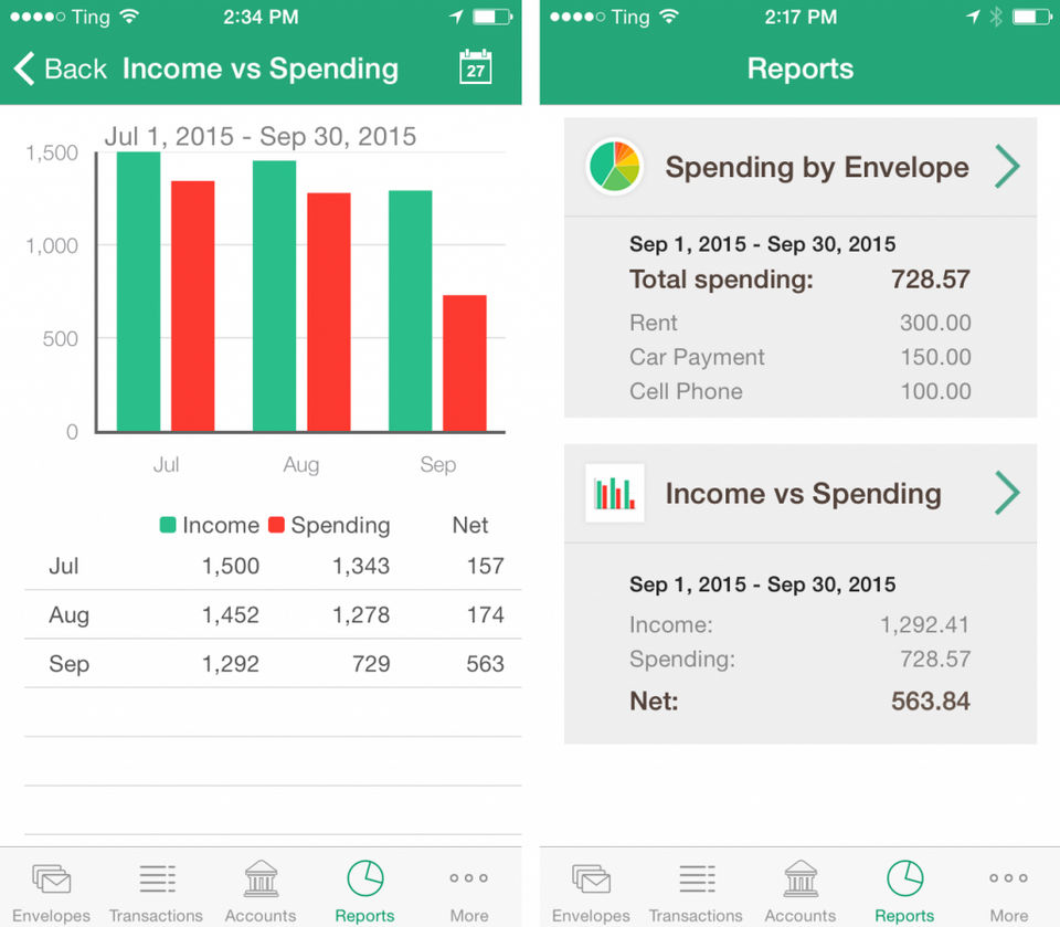 Goodbudget screenshot 3