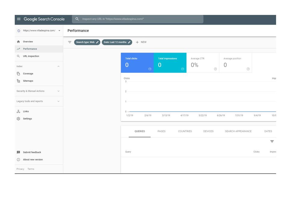 Google Search Console screenshot