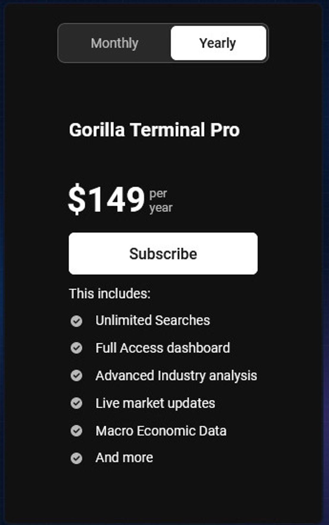 Gorilla AI pricing