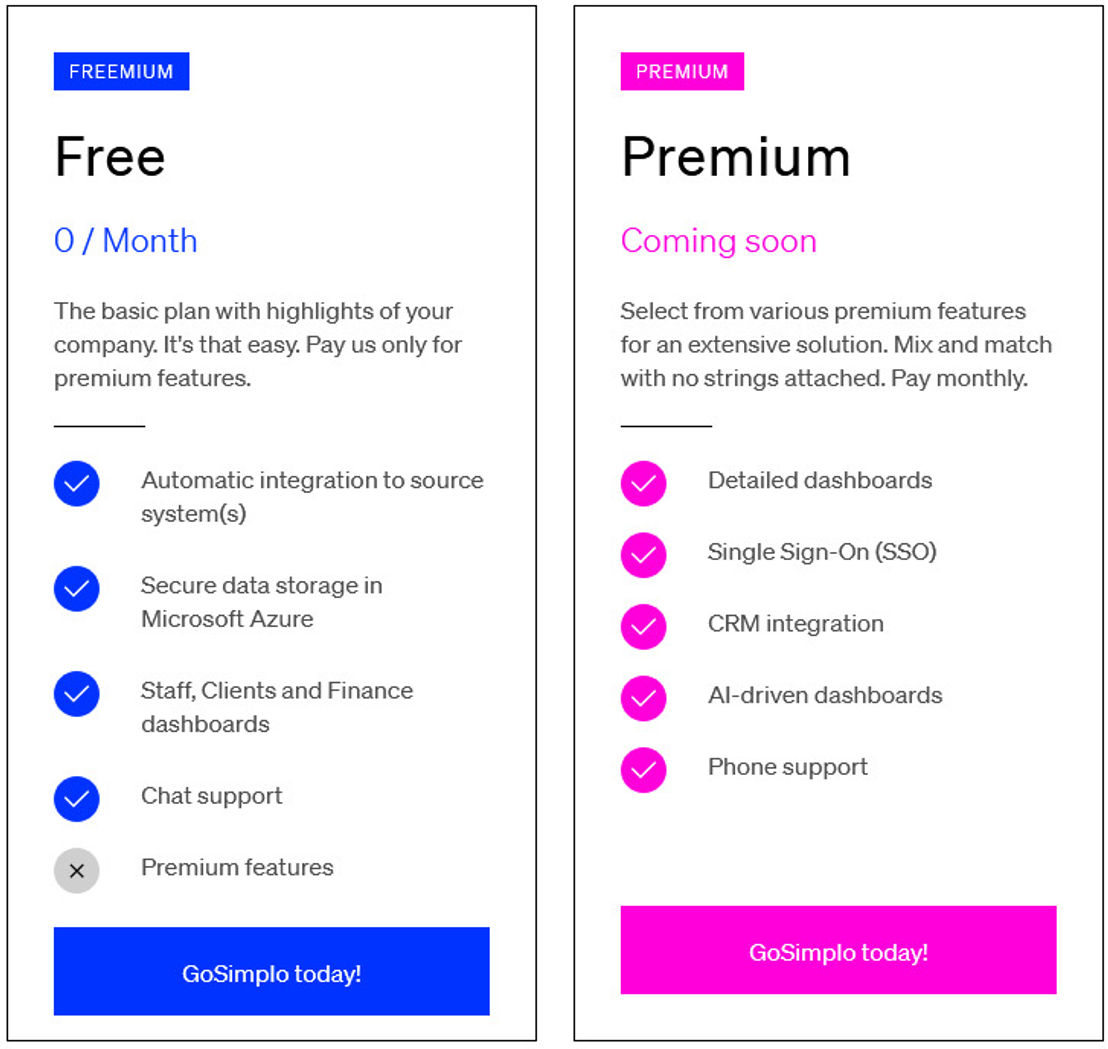 GoSimplo pricing 1