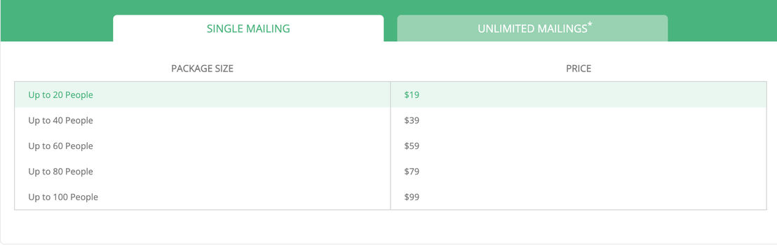 Greenvelope pricing 1