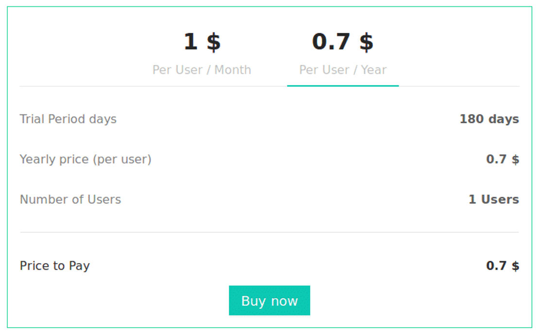 GYM Clock pricing 1