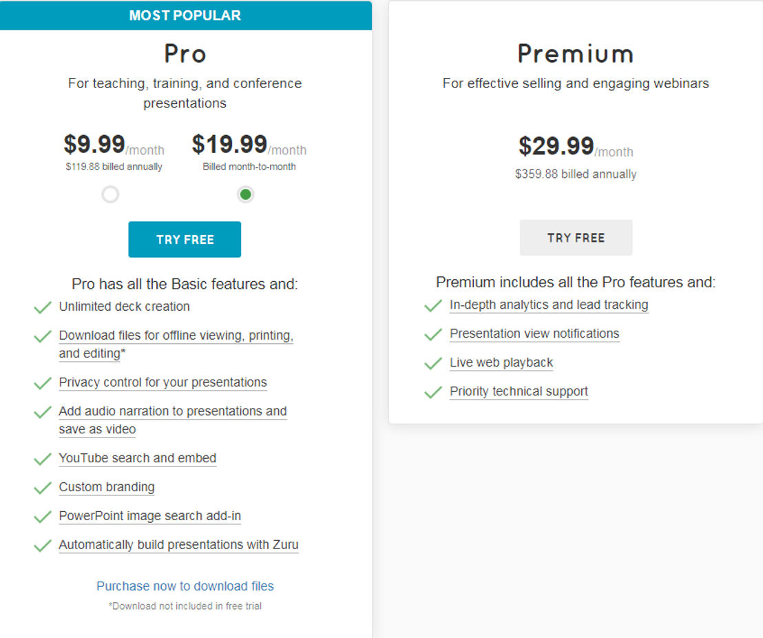 Haiku Deck pricing 2