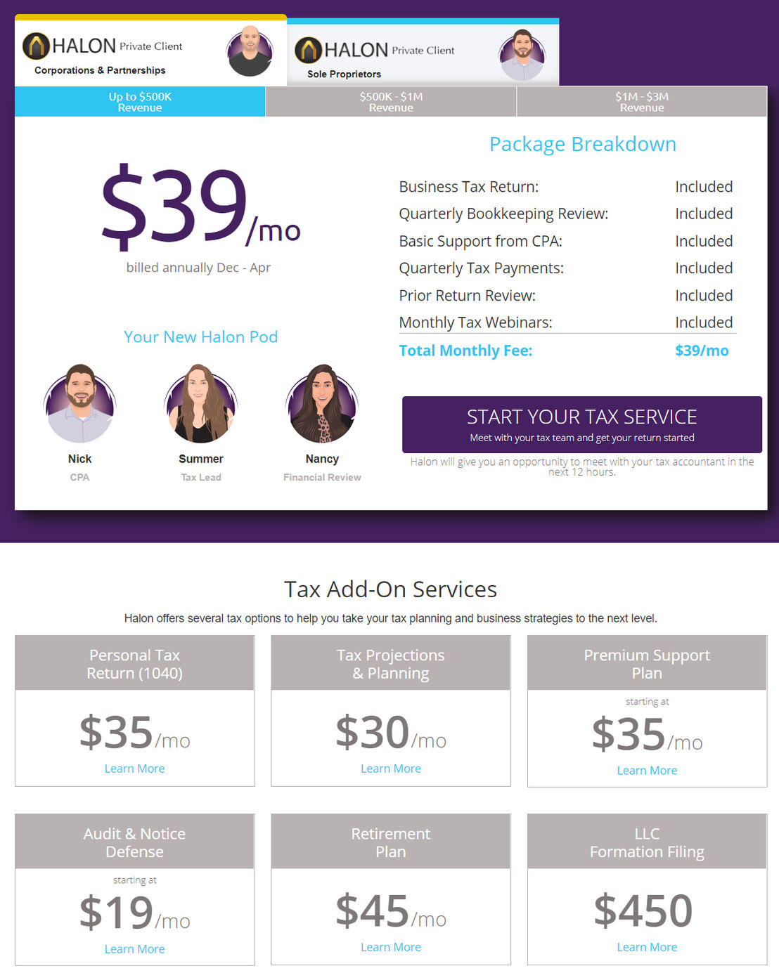 Halon Tax pricing 1