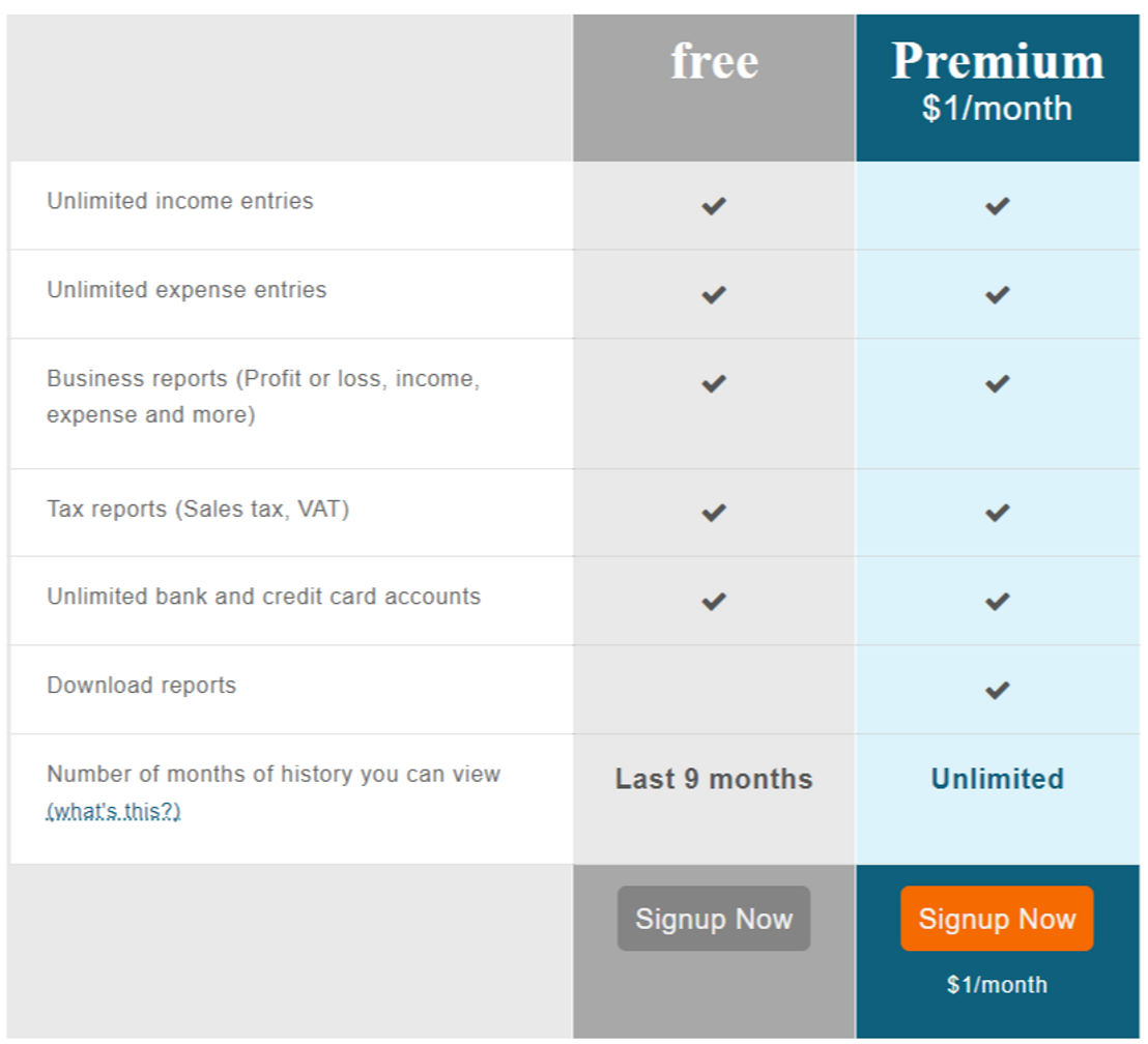 Handdy Accounts pricing 1