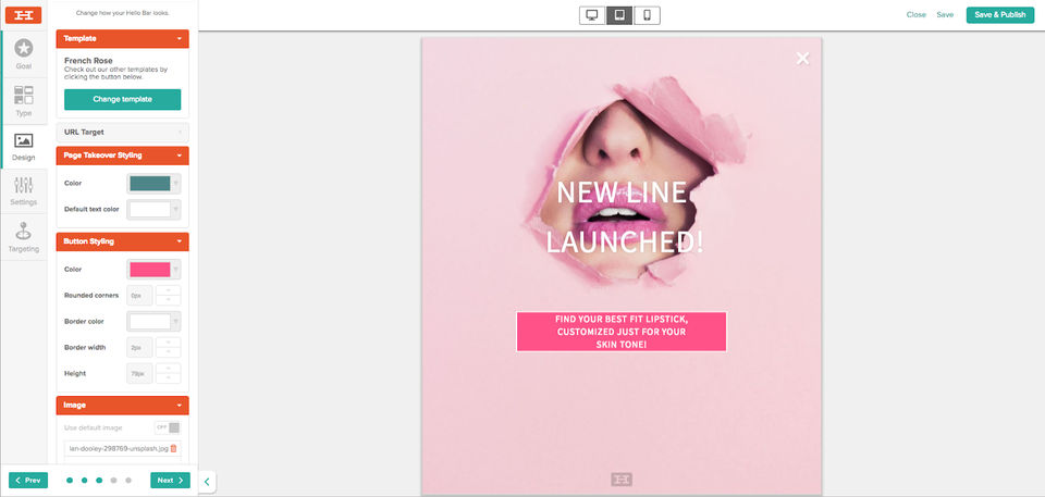 Hello Bar screenshot