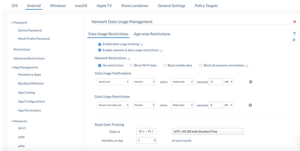 Hexnode MDM screenshot