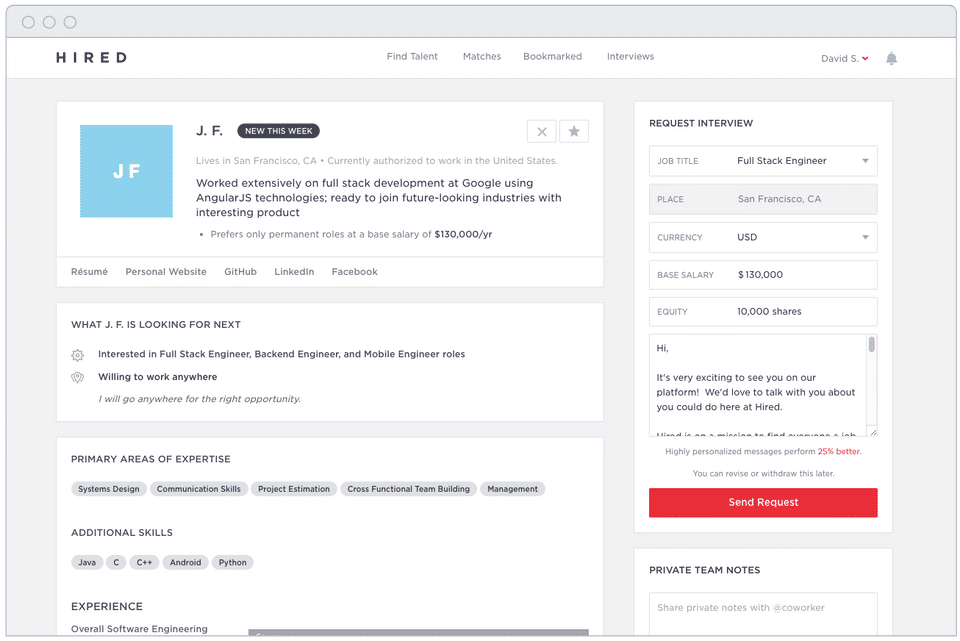 Hired screenshot 1