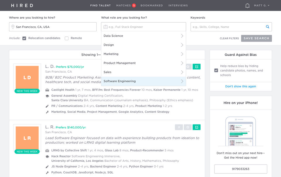 Hired screenshot 4