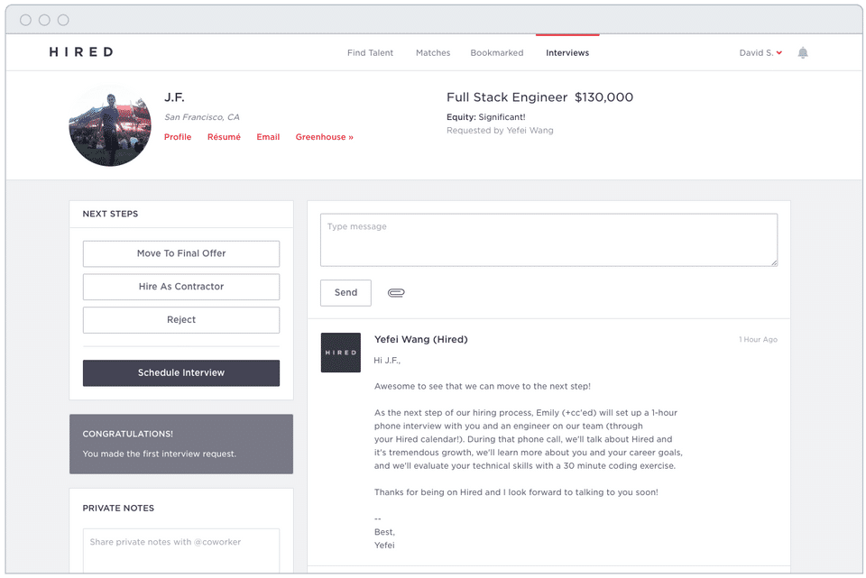 Hired screenshot 2