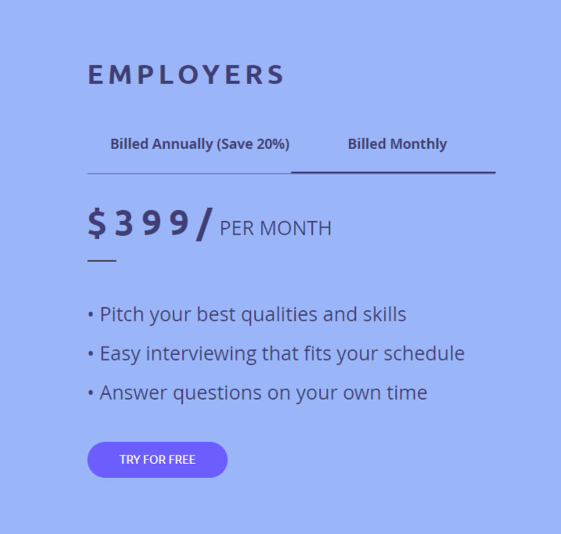 HireUp pricing 2