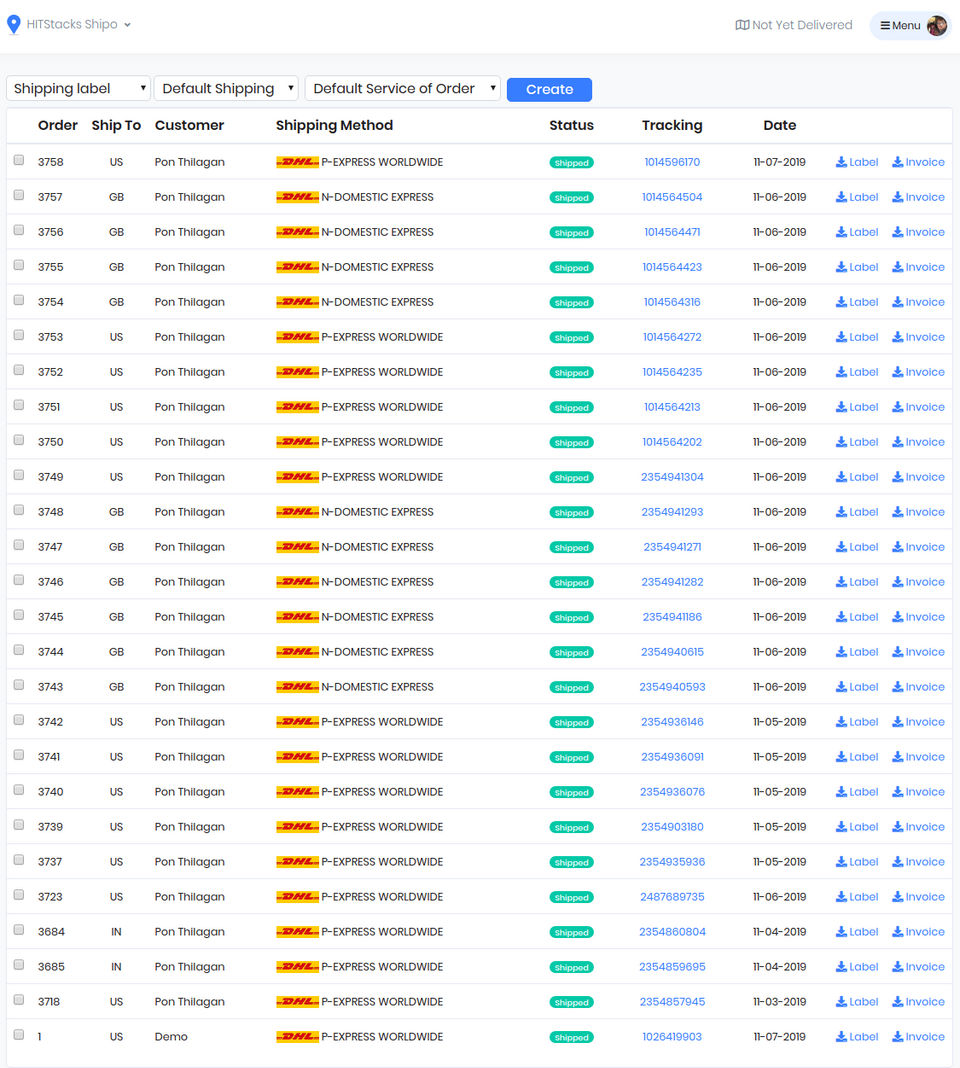 HITshipo screenshot 1