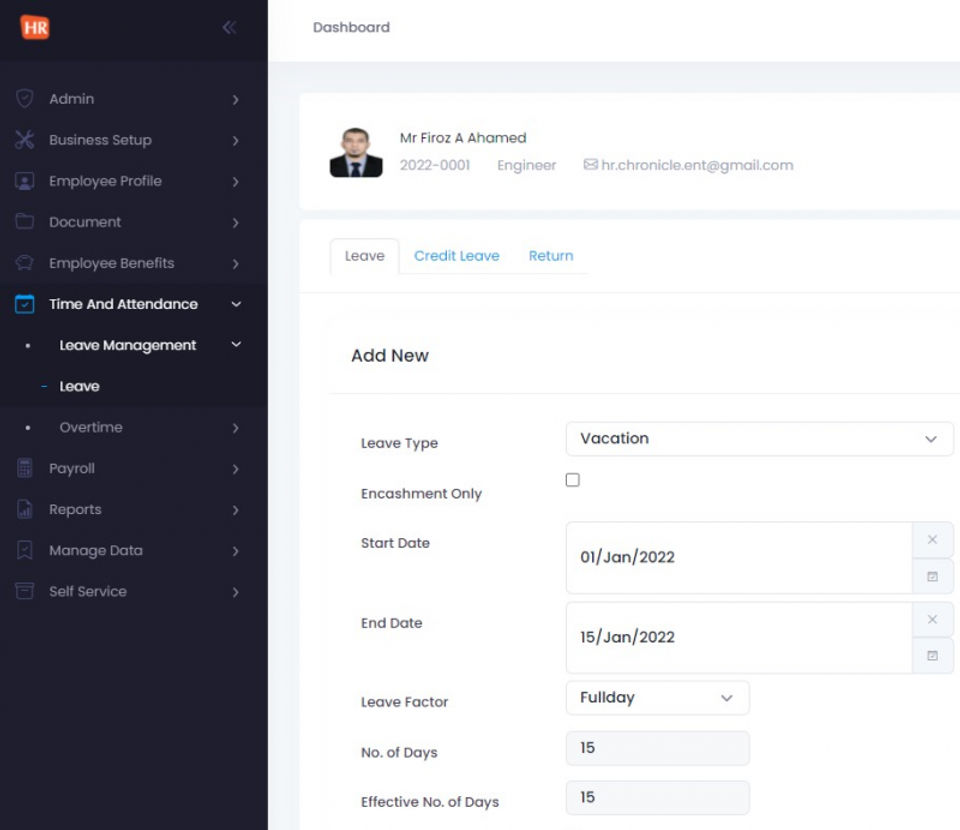 HR Chronicle screenshot 1