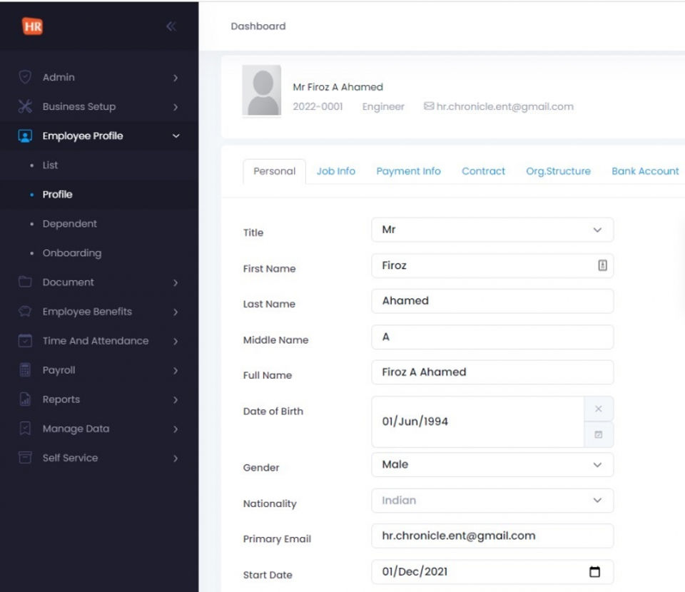 HR Chronicle screenshot 2