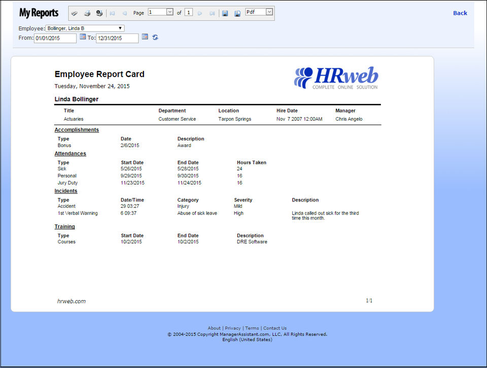 HRweb screenshot 3