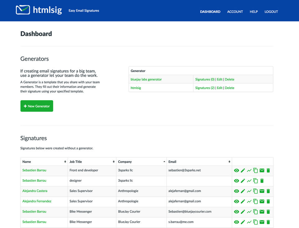 Htmlsig screenshot 1