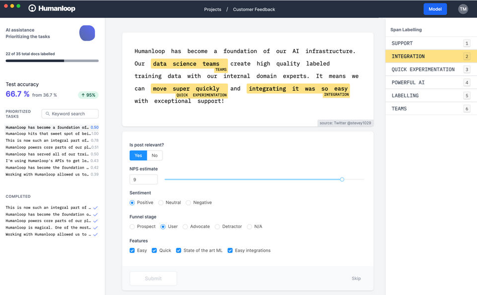 Humanloop screenshot 2