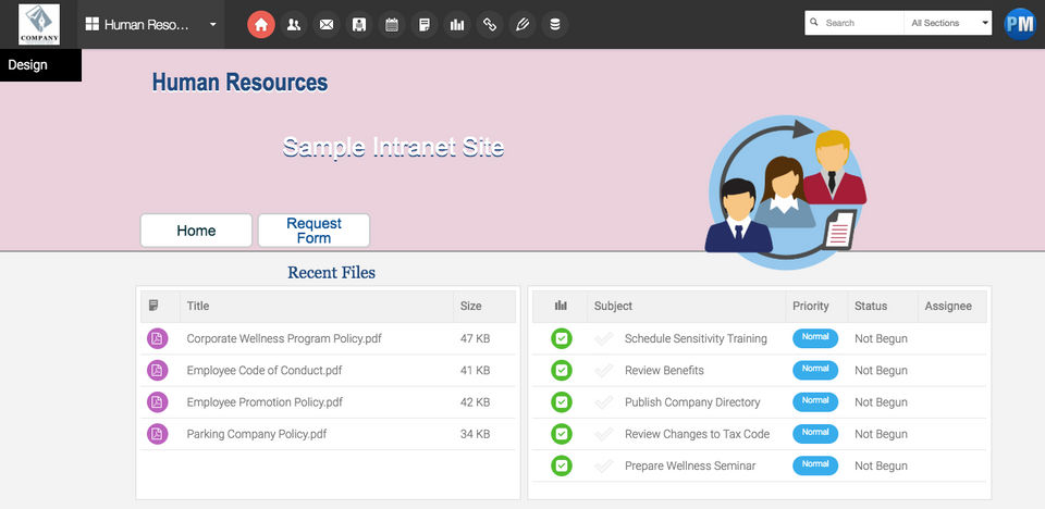 HyperOffice screenshot