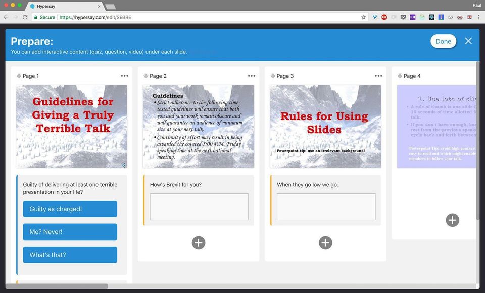 Hypersay screenshot 1