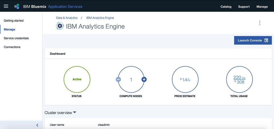 IBM Analytics Engine screenshot 3