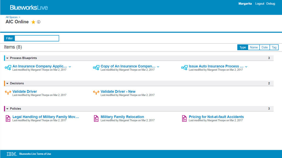 IBM Blueworks Live screenshot 2