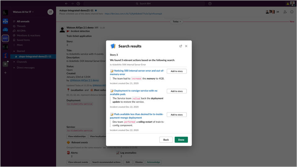 IBM Cloud Pak for Watson AIOps screenshot 2