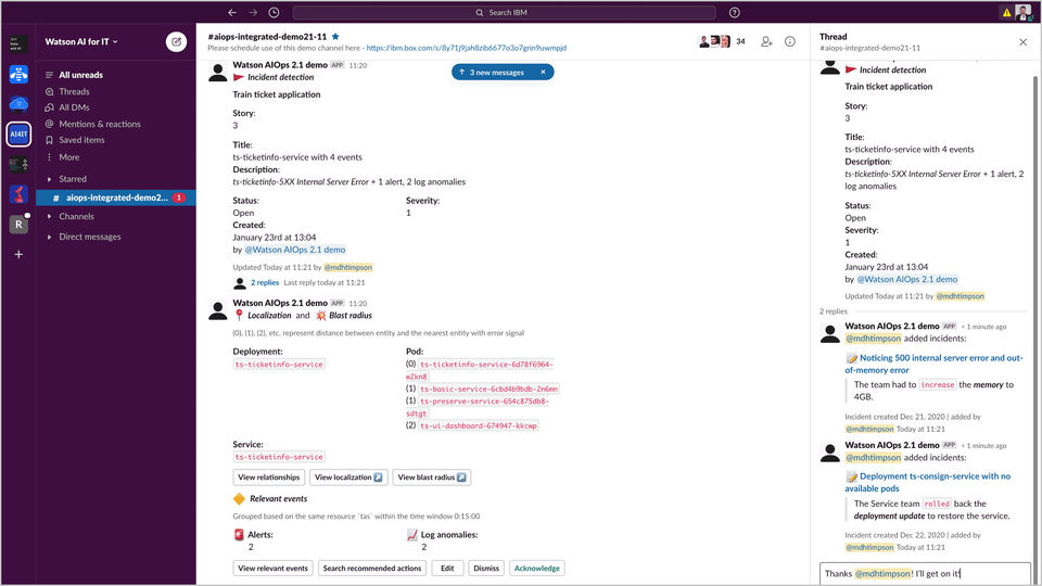 IBM Cloud Pak for Watson AIOps screenshot 3