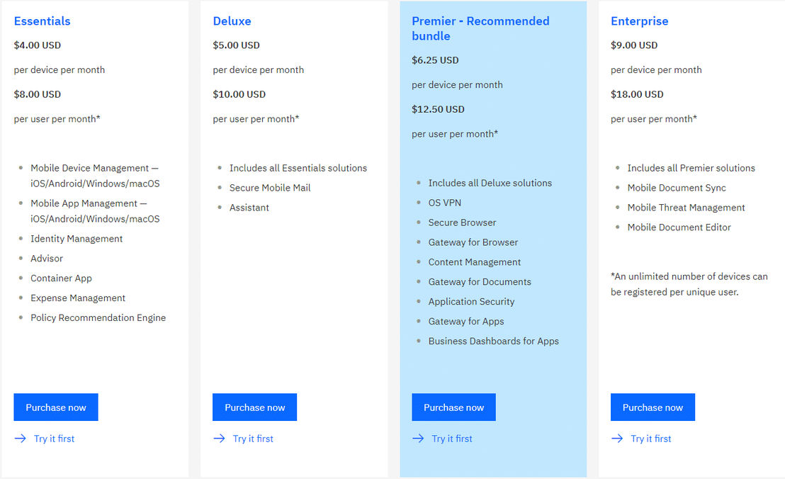IBM MaaS360 pricing 1