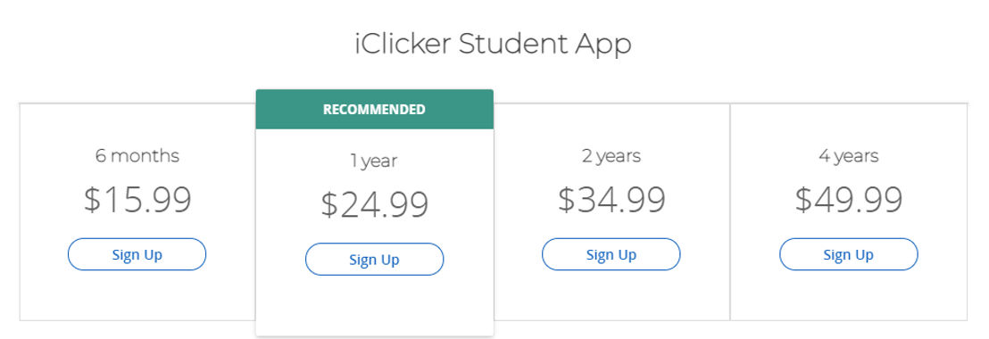 iClicker screenshot 1