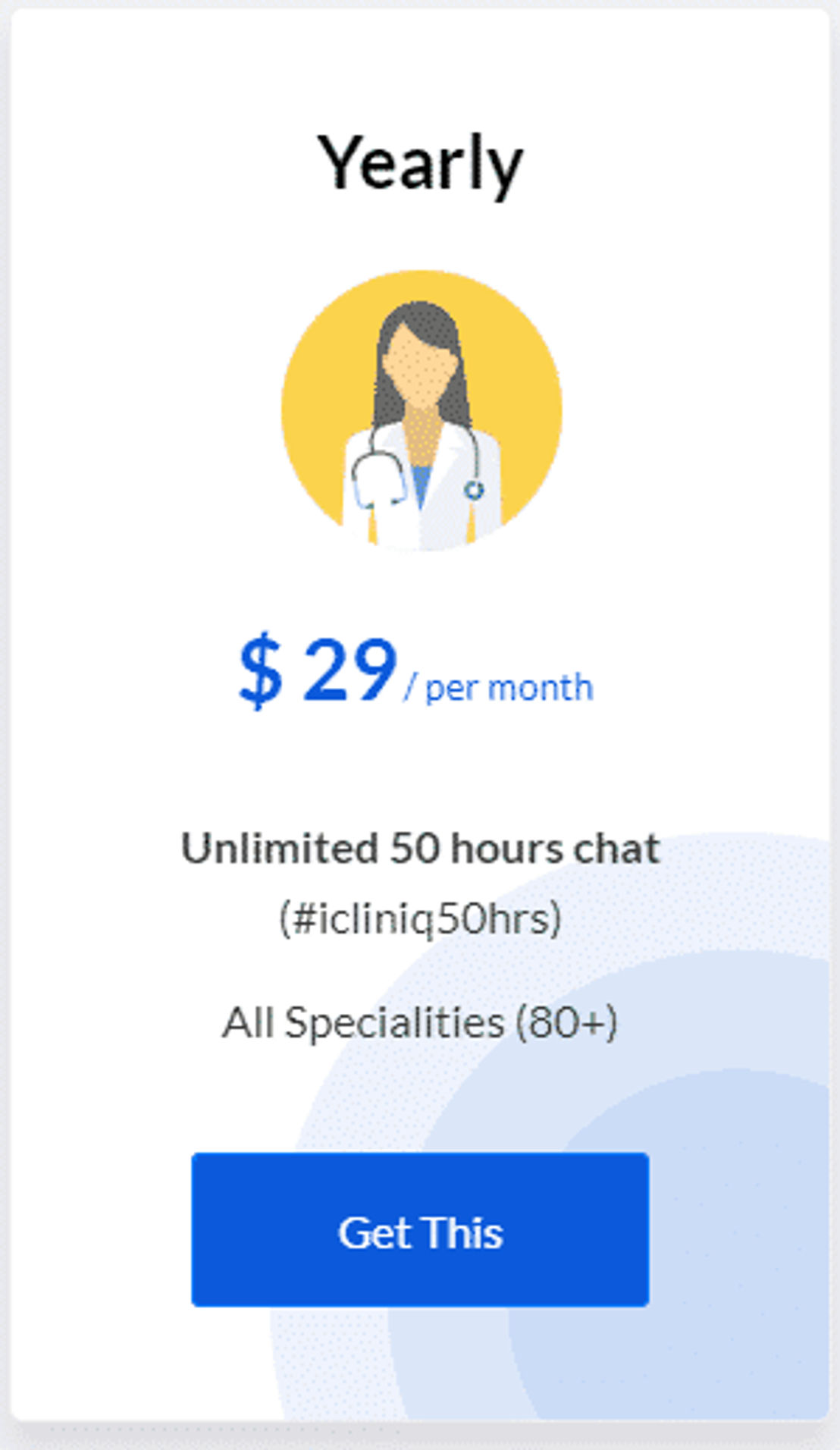 iCliniq pricing 2