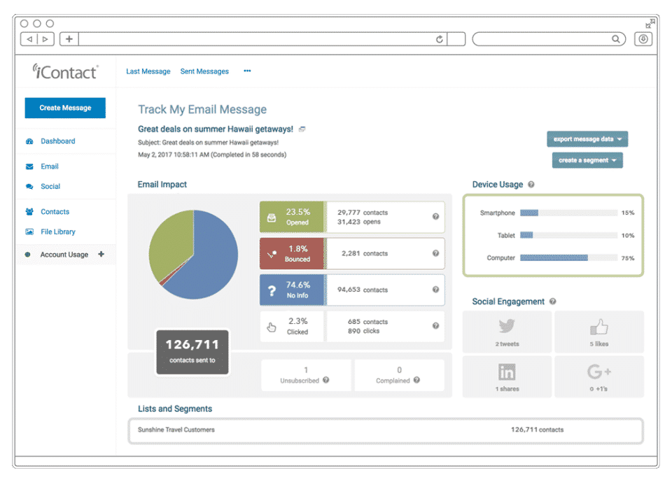 iContact screenshot 1