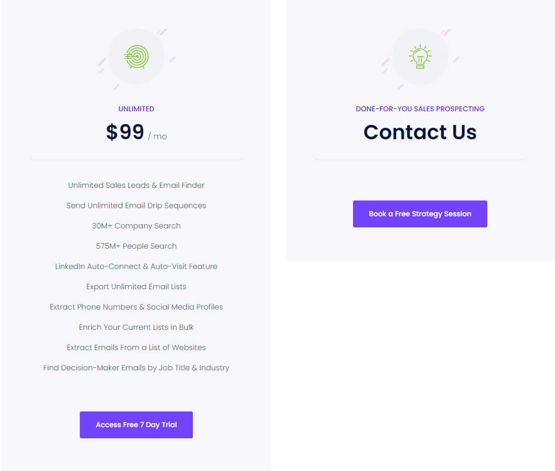 Icy Leads pricing 1